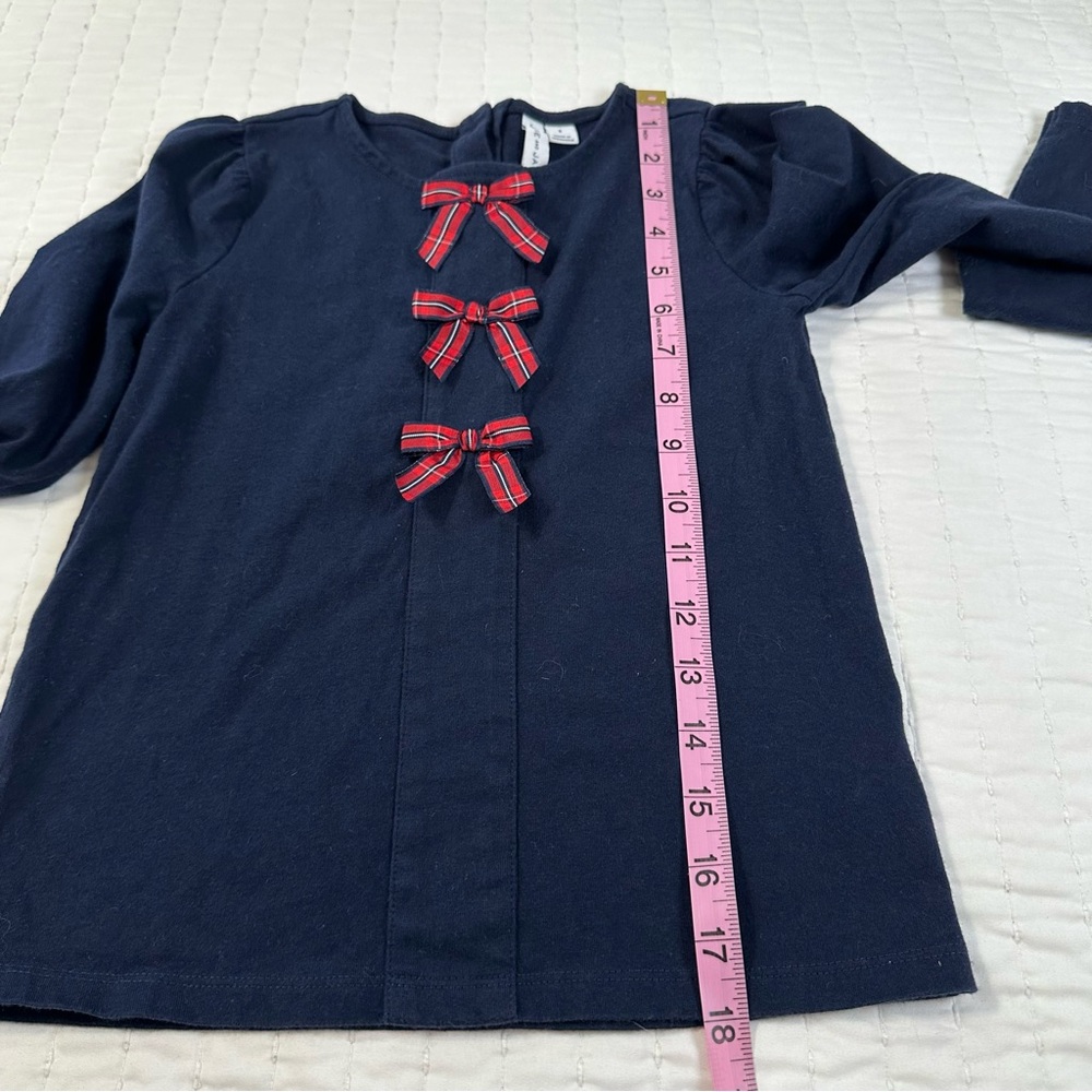 Janie and Jack Girl Holiday Bow Shirt and Red Plaid Pant Matching Set Size8 - Picture 6 of 12
